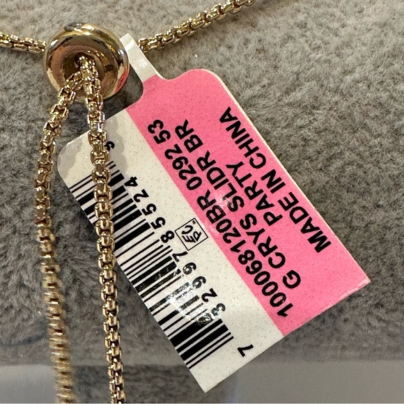 NWT INC Bracelet - gold tone ball slider style w/ clear crystals, baguettes - Picture 13 of 14